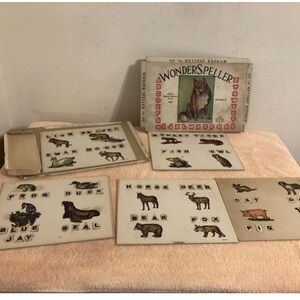 Antique July 23, 1918 Wonders Speller #402 Animals Child Improvement Play